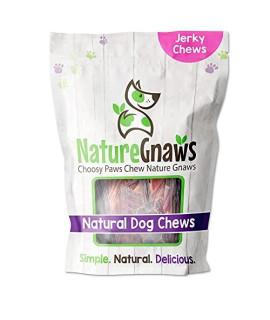 Nature Gnaws Beef Chews Trail Mix for Dogs - Premium Natural Beef - Simple Single Ingredient Tasty Dog Chew Treats - Rawhide Free (12 oz)