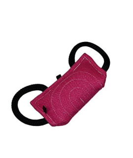 Pink Puppy Bite Pillow Tug Toy 9.5 inch X 4.75 inch - French Linen - Redline K9