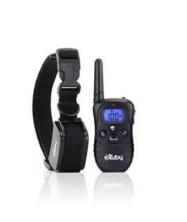 eXuby Dog Training Collar with Remote - Correct Any Behavior with 3 Training Modes (Sound, Vibration & Shock) - Rechargeable Batteries - Dog Clicker Included - Fast and Effective Dog Training