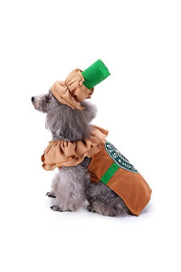 Pet Costume Puppy Latte Costume Christmas Coffee Dog Cat Costume