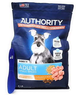 Authority Adult Small Breed Dry Dog Food (Chicken and Rice) 6lbs and Especiales Cosas Mixing Spatula