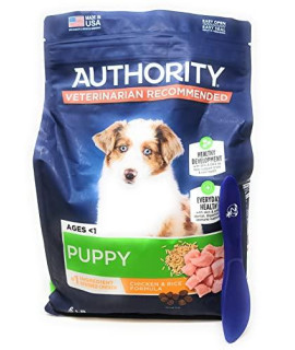 Authority Puppy Dry Dog Food (Chicken and Rice) 6lbs and Especiales Cosas Mixing Spatula