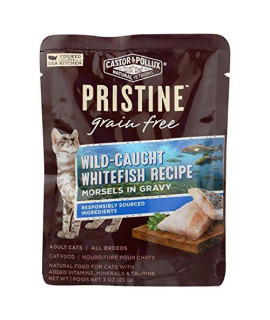 Castor and Pollux Cat - Wild Whitefish Morsel - Grain Free - Case of 24-3 Oz