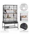 Prevue Pet Products Playtop Flight Bird Cage with Stand - F085, Black