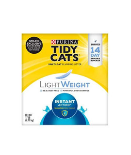 Purina Tidy Cats Light Weight, Low Dust, Clumping Cat Litter, LightWeight Instant Action Multi Cat Litter - 17 lb. Box
