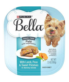Purina Bella Grain Free, Natural Pate Wet Dog Food, With Lamb, Peas & Sweet Potatoes - (12) 3.5 oz. Trays