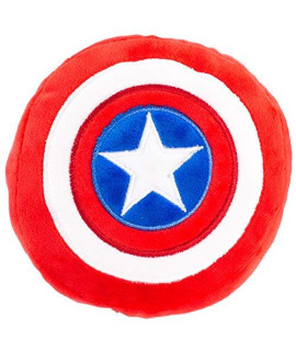 Buckle-Down Dog Toy Plush Captain America Shield Red White Blue White