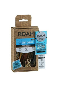 Roam Pet Treats Ossy Chews Dog Treats, Single Sourced Novel Proteins Long Lasting Chews Made from Ostrich for Dogs