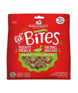 Stella & Chewys Freeze-Dried Raw Lil Bites Itty Bitty Beef Recipe Small Breed Dog Food, 7 oz. Bag (Duck)