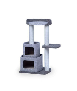 Prevue Pet Products Kitty Power Paws Plush Sky Condo 7319, 13.63" H, 32 LBS, Grey