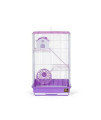 Prevue Pet Products Three-Story Hamster & Gerbil Cage Purple & White SP2030P