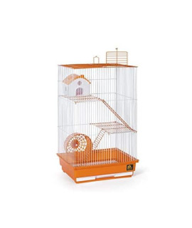 Prevue Pet Products Three-Story Hamster & Gerbil Cage Orange & White SP2030O