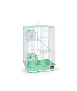 Prevue Pet Products Three-Story Hamster & Gerbil Cage Green & White SP2030GR