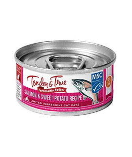 Tender & True Salmon & Sweet Potato Recipe Canned Cat Food, 5.5 oz, Case of 24