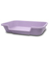 Kitty Go Here Senior Cat Litter Box for Cats That Cant cope with a Traditional Litter Box Made by NE14pets. Storybook Lavender Large 24" x 20" x 5" See Dimensions. No lid USA