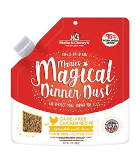 Stella & Chewys Freeze-Dried Raw Maries Magical Dinner Dust Cage-Free Chicken Recipe Dog Food Topper, 7 oz.