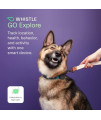 Whistle GPS + Health + Fitness - Ultimate Dog GPS Tracker Plus Dog Health & Fitness Monitor, Waterproof, Safe Place Escape Alerts, Built-in Night Light,Fits on Dog Collar, GO Explore, Grey