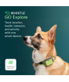 Whistle GPS + Health + Fitness - Ultimate Dog GPS Tracker Plus Dog Health & Fitness Monitor, Waterproof, Safe Place Escape Alerts, Built-in Night Light,Fits on Dog Collar, GO Explore, Green