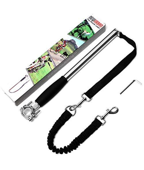 NEWURBAN - Dog Bike Leash - Easy Installation Removal - Hand Free Dog Bicycle - Exerciser Leash - for Exercising - Training Jogging - Cycling and Outdoor - Safe with Pets.