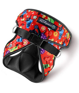 Metric USA Comfort Fit Step in Dog Harness Easy to Put on Adjustable Puppy Harness Padded Soft Vest Harness for Small and Medium Dogs Under 30 lbs, Cartoon Design, M, Chest 16-20