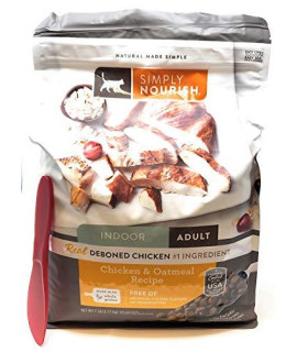 Simply Nourish Adult Dry Cat Food, Indoor Chicken and Oatmeal 7 Pounds and Especiales Cosas Mixing Spatula