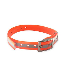 PetSpy Extra Dog Collar Strap - Compatible with All PetSpy Dog Training Shock Collars (Orange Reflective)