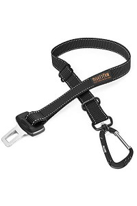 Mighty Paw Dog Seat Belt | Pet Safety Belt, Created with Human Seatbelt Material. All-Metal Hardware with Adjustable Length Strap. Keep Your Dog Secure in The Car