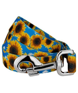 Country Brook Petz - Sunflowers Dog Leash - Floral Collection with 8 Charming Designs (6 Foot, 1 Inch Wide)
