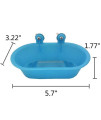 Wontee Bird Bath with Mirror Toy Fixable Parrot Bathroom Tub for Small Brids Parrot Canary Budgies Parakeets