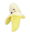 PetSport Tiny Tots Plush Super Soft Dog Toy with Squeaker Made for Small Dogs (Foodies Banana)