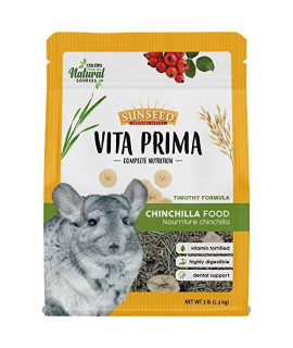 Sunseed Vita Prima Complete Nutrition Chinchilla Food, 3 LBS