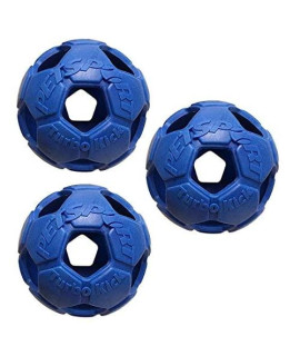 PetSport 3 Pack of Turbo Kick Soccer Balls, Medium 4 Inch, Durable Dog Toys, Assorted Colors