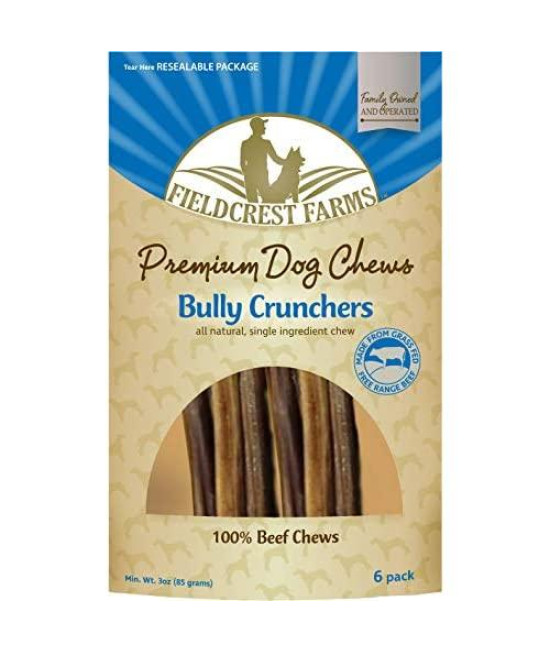 Fieldcrest Farms Bully Crunchers 100% Beef Chews (6 Pack)