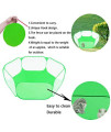 GABraden Small Animals Tent,Reptiles Cage,Breathable Transparent Pet Playpen Pop Open Outdoor/Indoor Exercise Fence,Portable Yard Fence (Cool Green)