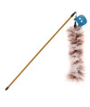 Touchcat Tail-Feather Designer Wand Cat Teaser, One Size, Brown