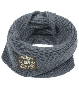 Touchdog Heavy Knitted Winter Dog Scarf, One Size, Grey