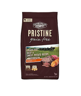 Castor & Pollux Pristine Grain Free Grass-Fed Beef and Sweet Potato Recipe with Raw Bites Dry Dog Food, 4 lbs.