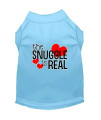 Mirage Pet Product The Snuggle is Real Screen Print Dog Shirt Baby Blue Sm