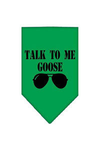 Talk to me Goose Screen Print Pet Bandana Emerald Green Large