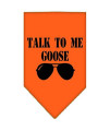 Talk to me Goose Screen Print Pet Bandana Orange Large