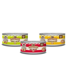 Merrick Purrfect Bistro Grain Free Wet Cat Food Variety Pack Poultry and Beef - (24) 3 oz. Cans