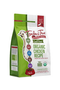 Tender & True Pet Nutrition Small Breed Organic Chicken Recipe Dog Food, 4 lb (46003)