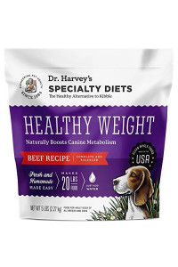 Dr. Harvey's Specialty Diet Healthy Weight Beef Recipe, Human Grade Dehydrated Dog Food with Beef (5 Pounds)