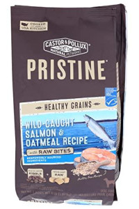 Castor & Pollux Pristine Salmon & Oatmeal with Raw Bites Dog Food 4Lb, 64 OZ