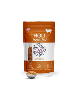 HOLI Lamb Liver Dog Food Topper - Single Ingredient, Human-Grade - Freeze Dried Dog Food Toppers and Flavor Enhancer for Picky Dogs - Grain Free - 100% All Natural