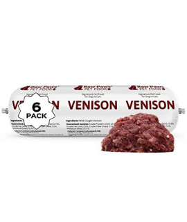 Raw Paws Wild-Caught Raw Frozen Venison for Dogs & Cats, 3-lb Rolls (6 Pack) - Roll Dog Food - Deer for Dogs - Cat Food Venison - Grain-Free Dog Food Venison - Dog Venison Diets Refrigerated Dog Food