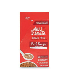Petco Brand - WholeHearted Grain-Free Beef Recipe Gravy Puree Wet Dog Meal Topper, 2.8 oz., Case of 6, 6 X 2.8 OZ