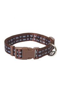 STAR WARS Chewbacca Medium Dog Collar | Brown and Black Medium Size Dog Collar | Dog Collar for Medium Dogs with D-Ring, Cute Dog Apparel & Accessories for Pets,Multi,Medium (Pack of 1),FF16924