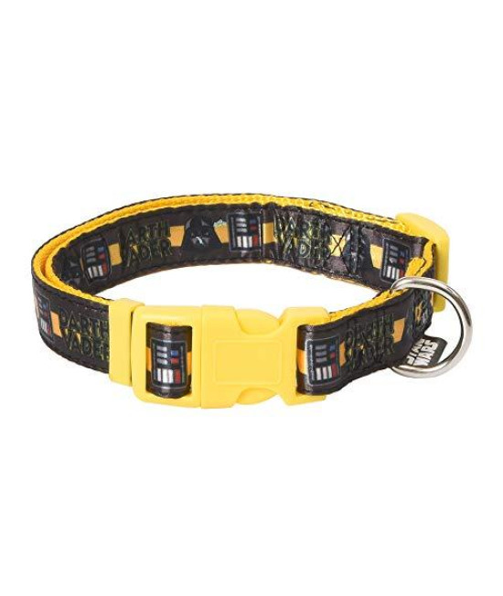 STAR WARS Darth Vader Dog Collar, Small | Officially Licensed Yellow Dog Collar | Dog Collar for Small Dogs with D-Ring, Cute Dog Apparel & Accessories for Pets,Multi,Small (Pack of 1),FF16648