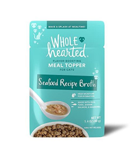Petco Brand - WholeHearted Seafood Recipe Broth Flavor-Boosting Wet Cat Meal Topper, 1.4 oz., Case of 12, 12 X 1.4 OZ